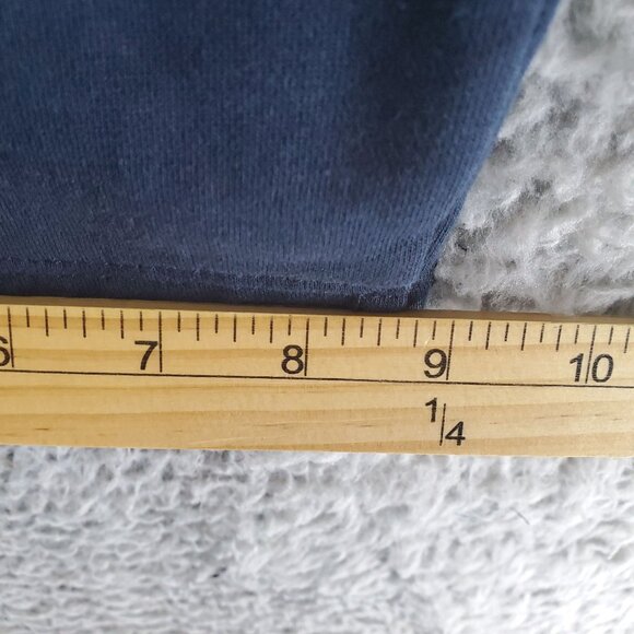 Lands End Pants Womens Medium Navy Blue Fleece Lined Cotton Blend Lounge Joggers - Picture 8 of 10